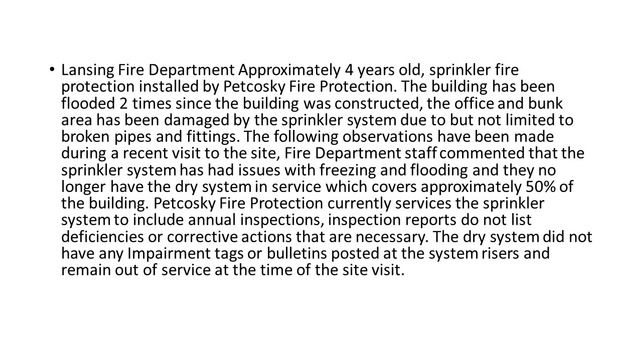 Inspection, Testing and Maintenance Essential Workers Fire Safety Act